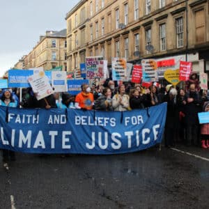 Marche pour le climat de différentes organisations chrétiennes à la COP 26